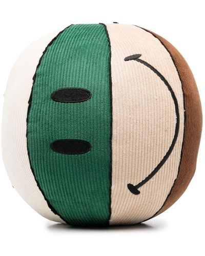 Market Smiley-face Corduroy Ball - Green