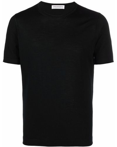 GOES BOTANICAL Crew-Neck Fitted T-Shirt - Black