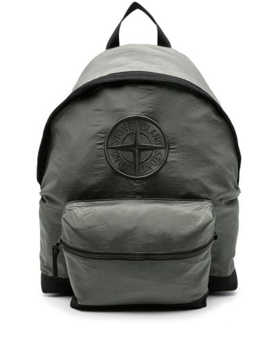 Stone Island Compass-Motif Backpack - Gray