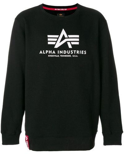 Alpha Industries Logo Patch Sweater - Black