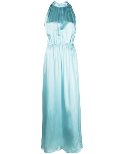 CRI.DA Halterneck Silk Gown - Blue