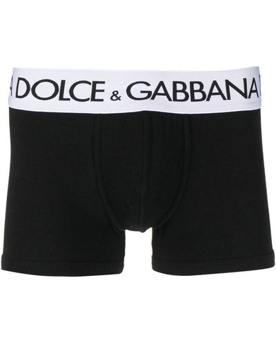 Dolce & Gabbana Logo-Waistband Stretch Boxers - Black