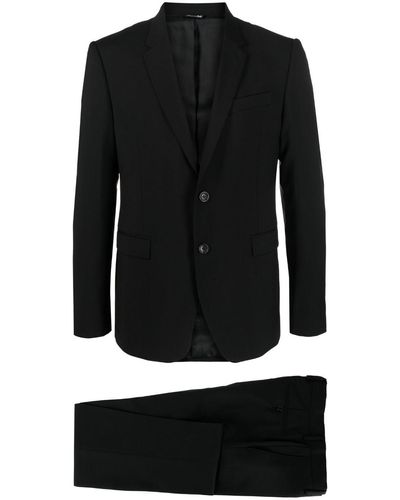 Eraldo Notched-lapel Single-breasted Wool Suit - Black