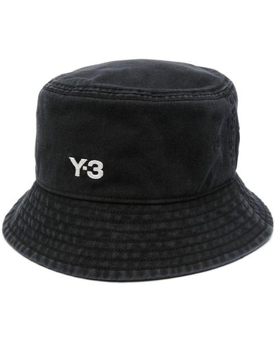 Y-3 Logo-embroidered Cotton Hat - Black