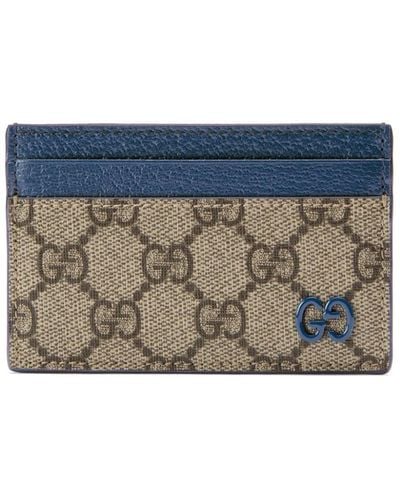 Gucci Gg Supreme Canvas Cardholder - Blue