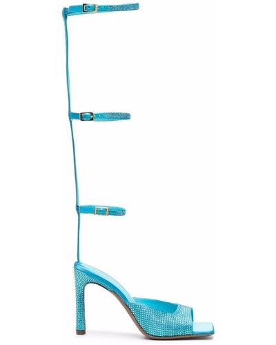 The Saddler X Caroline Vreeland 100mm Ankle Sandals - Blue