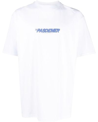 PAS DE MER Boyband Logo-Print T-Shirt - White