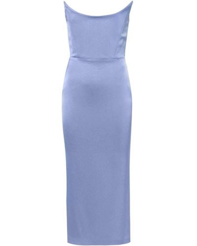 Alex Perry Corset-Style Strapless Dress - Blue