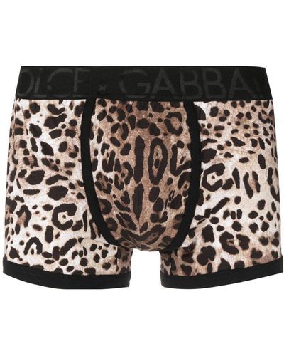 Dolce & Gabbana Leopard-Print Stretch-Cotton Boxers - Black