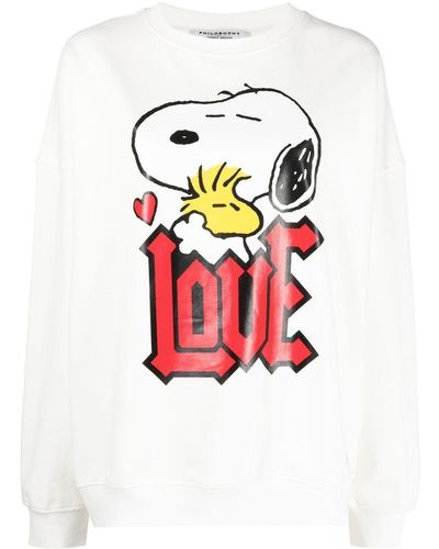 Philosophy Di Lorenzo Serafini Snoopy Love Cotton Sweatshirt - Red