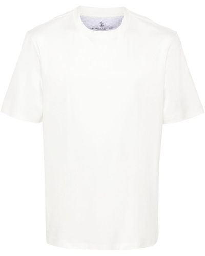 Brunello Cucinelli Crew-neck Cotton T-shirt - White
