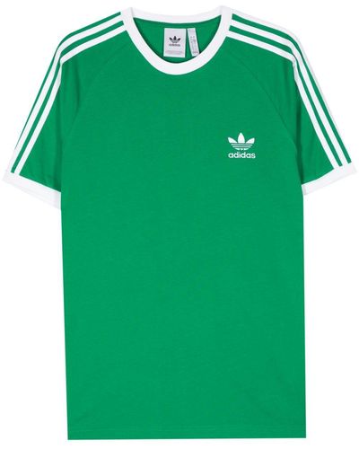 adidas Embossed-Logo Cotton T-Shirt - Green