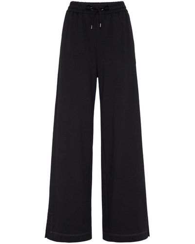 Brunello Cucinelli Wide-Leg Cotton Trousers - Blue