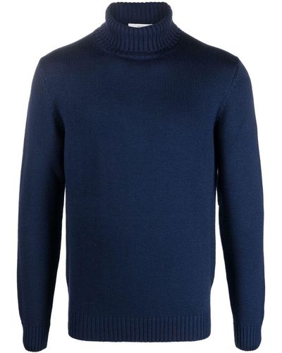 Mauro Ottaviani Roll-Neck Merino Wool Sweater - Blue