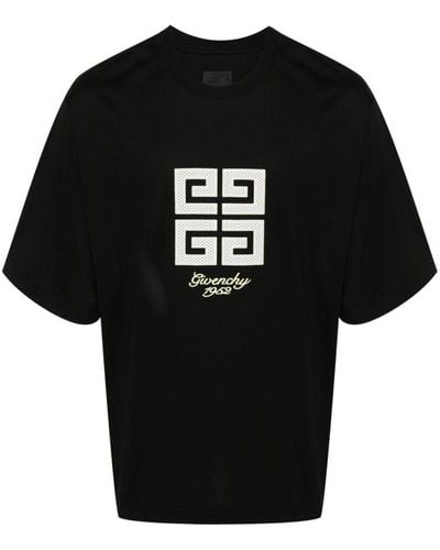 Givenchy Logo-Embroidered Cotton T-Shirt - Black