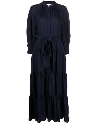 Chloé Tie-waist Maxi Dress - Blue