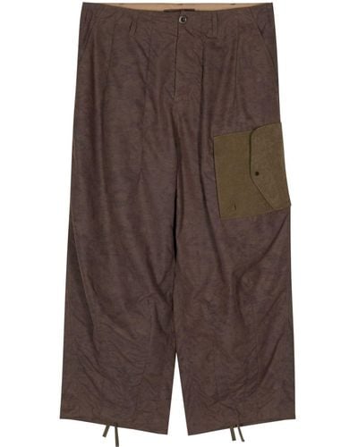 C.P. Company Camouflage-Print Wide-Leg Trousers - Brown