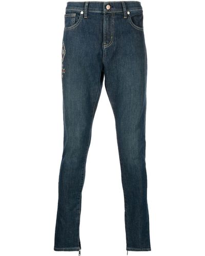 United Rivers Embroidered Skinny Jeans - Blue