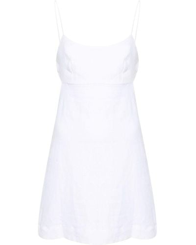 Faithfull The Brand Antibes Linen Mini Dress - White