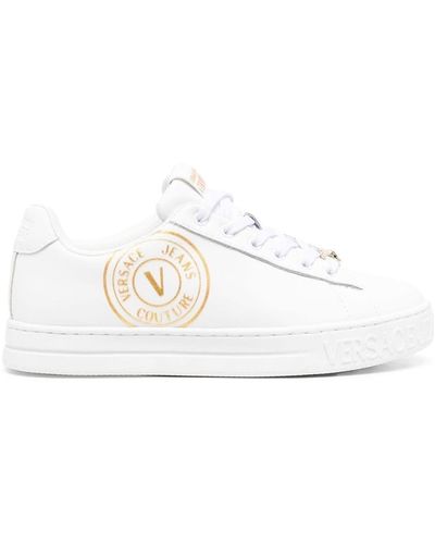 Versace Logo-print Lace-up Sneakers - White