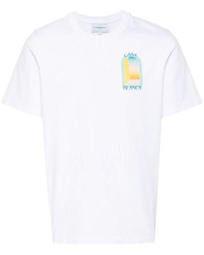 Casablancabrand L'Arche De Jour Cotton T-Shirt - White