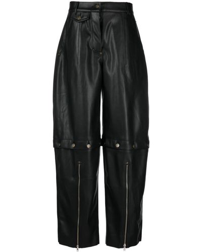 GUDU Detachable-Panel Wide-Leg Pants - Black