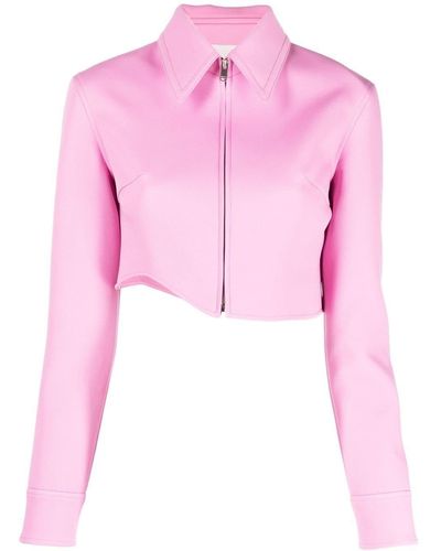 RECTO. Asymmetrical Hem Jacket - Pink