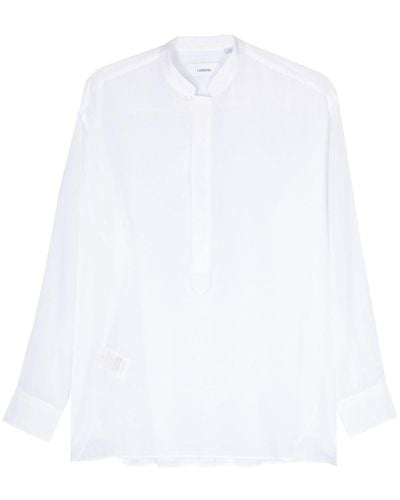 Lardini Semi-Sheer Cotton Shirt - White