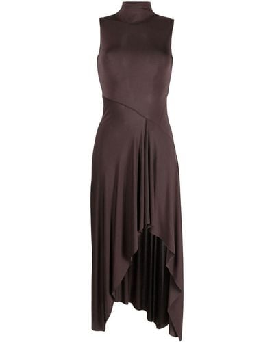 Paloma Wool High-low Hem Midi Dress - Brown