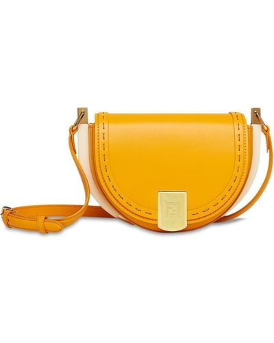 Fendi Moonlight Leather Shoulder Bag - Orange