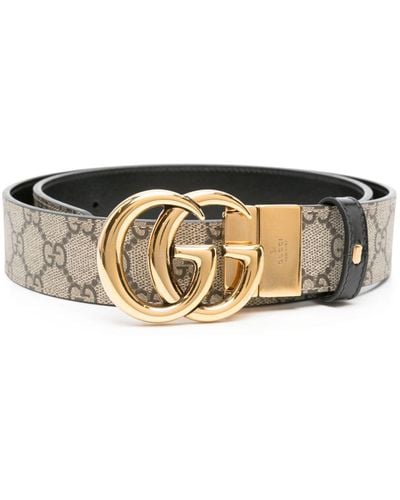 Gucci Gg Marmont Reversible Belt - Natural