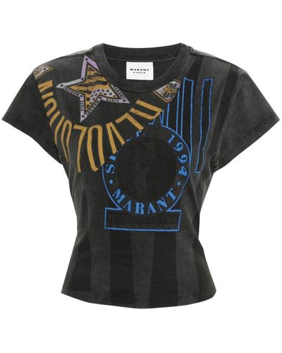 Isabel Marant Zodya Logo-Print T-Shirt - Black