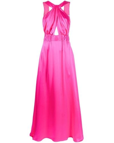 CRI.DA Long Sleeveless Silk Dress - Pink