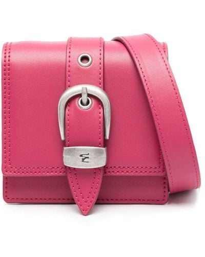 Marge Sherwood Buckle-Detail Leather Mini Bag - Pink