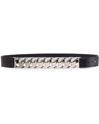 Givenchy Chain-link Leather Belt - Black