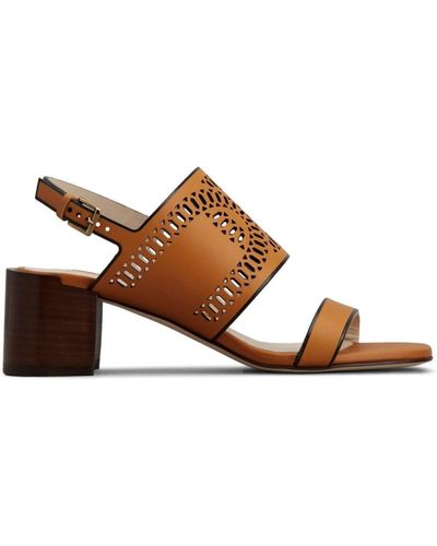 Tod's 55Mm Leather Sandals - Brown