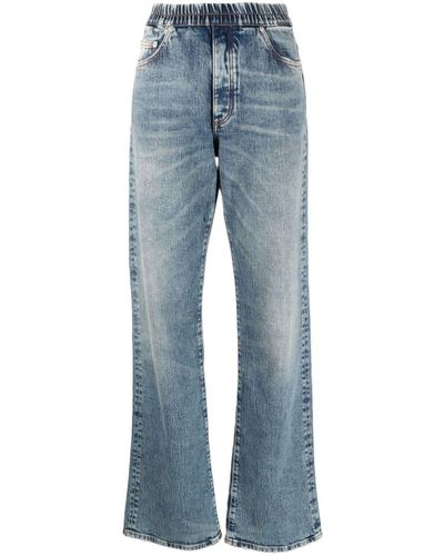 Heron Preston Elasticated-Waistband Jeans - Blue