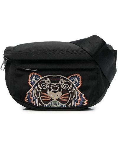 KENZO Tiger-embroidered Belt Bag - Black