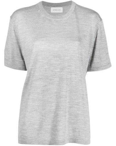 ARMARIUM Mélange Wool-Blend T-Shirt - Grey