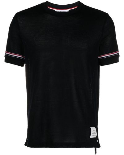 Thom Browne Striped T-Shirt - Black