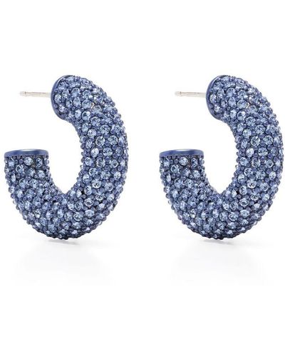 AMINA MUADDI Cameron Hoop Earrings - Blue