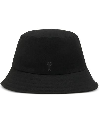 Ami Paris Ami Reversible Bucket Hat - Black