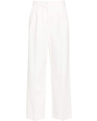 A.P.C. High-Rise Wide-Leg Jeans - White