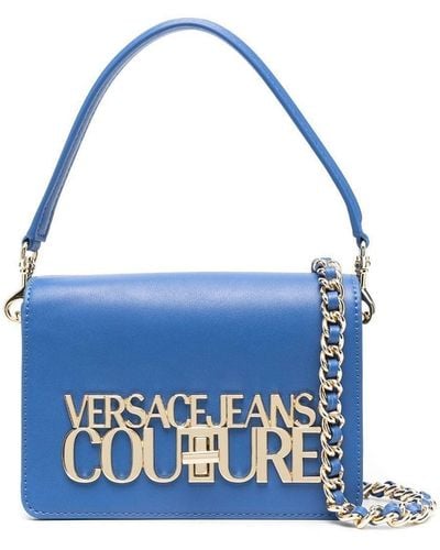 Versace Logo-plaque Crossbody Bag - Blue