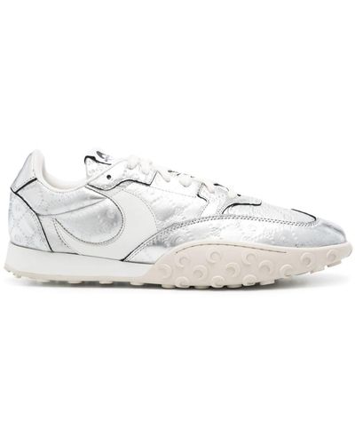 Marine Serre Ms Rise Leather Trainers - White