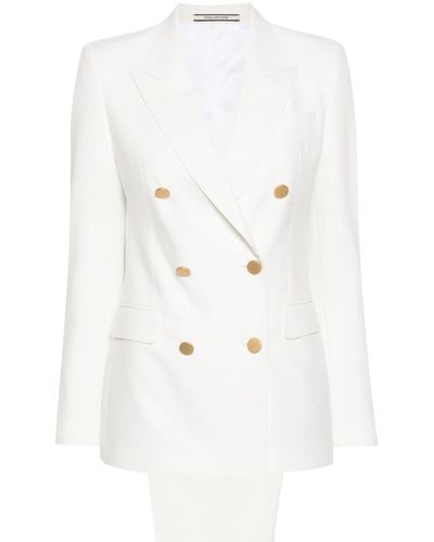 Tagliatore Double-Breasted Suit - White