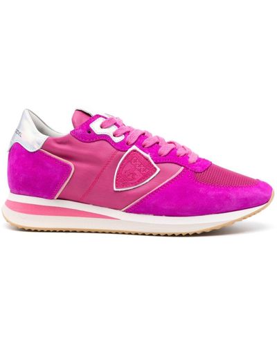 Philippe Model Tropez Lace-Up Trainers - Pink
