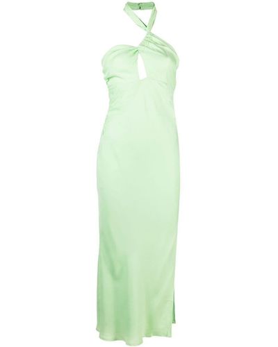 Suboo Cut-Out Detail Halterneck Dress - Green