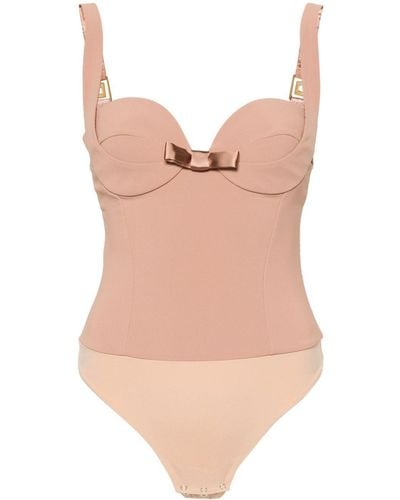 Elisabetta Franchi Bow-Detail Bodysuit - Pink