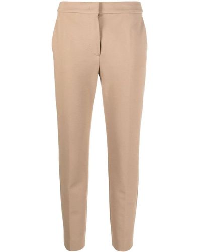 Max Mara Mid-Rise Cropped Trousers - Natural